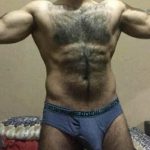 Indian Gay Porn: Sexy desi hairy bull showing off his hunky body and big hard cock