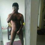 Indian Gay Porn: Sexy desi hunk exposing his big and hard cock on the mirror