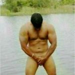 Indian Gay Porn: Sexy desi hunk bathing and flexing naked in a pond