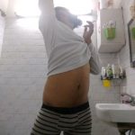 Indian Gay Porn: Sexy desi bottom exposing his lovely bubble butt in slutty poses in the bathroom