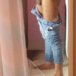 Indian Gay Porn: Sexy desi twink showing off his huge circumcised dick in briefs and without