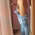 Indian Gay Porn: Sexy desi twink showing off his huge circumcised dick in briefs and without