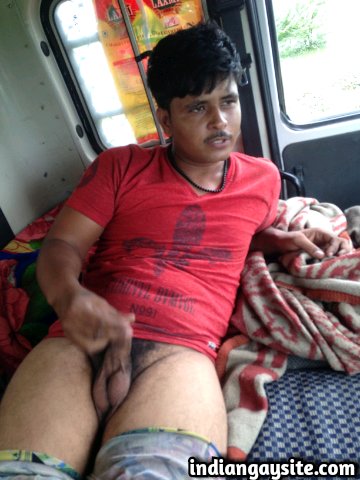 Indian gay video of a horny Haryanvi truck driver jerking off for a reporter during strike