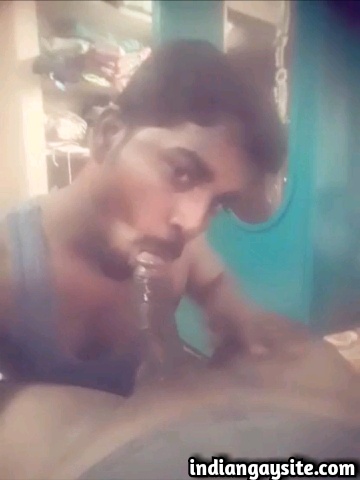 Indian gay blowjob video of a horny Tamil twink sucking his master's big dick