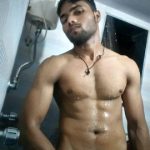 Indian Gay Porn: Sexy muscle hunk showing off his hot naked muscular body and big dick