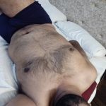 Desi gay hunk showing naked hairy body in boxers