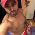 Naked desi hunk showing bulging undies & big cock