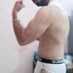 Hot desi hunk exposing his body in bulging briefs