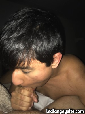 Indian Gay Blowjob Pics of Twink Sucking White Cock