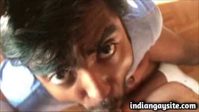 Indian Gay Blowjob Video of Hot Twink Sucking Big Cock