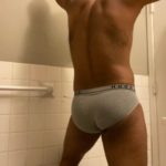 Hunk in briefs teasing sexy hot and fit body