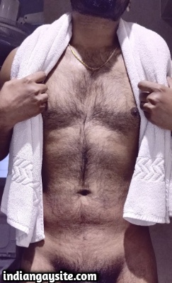 Hairy Indian Hunk Teases Hot Body & Big Cock