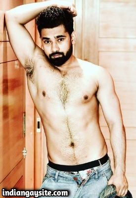 Nude Indian Hunk Strips & Poses for Camera