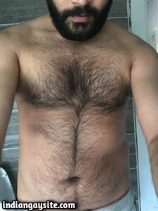 Hairy Indian Hunk from London with Huge Uncut Dick