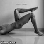 Hunky Naked Indian Model Posing Acrobatically Bare