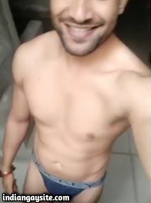 Desi Gay Porn Video of Muscled Model in Briefs