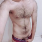 Hairy Indian Hunk Teasing Big Cock in Briefs