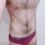 Hairy Indian Hunk Teasing Big Cock in Briefs