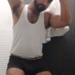 Hairy Indian Hunk Shows Sexy Body in Vest & Boxers