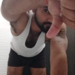 Hairy Indian Hunk Shows Sexy Body in Vest & Boxers