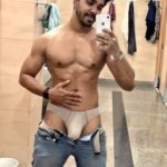 Naked Muscular Hunk Shows Huge Indian Bulge