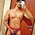 Naked Muscular Hunk Shows Huge Indian Bulge