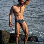 Muscular Indian Hunk Posing Naked in Wet Briefs