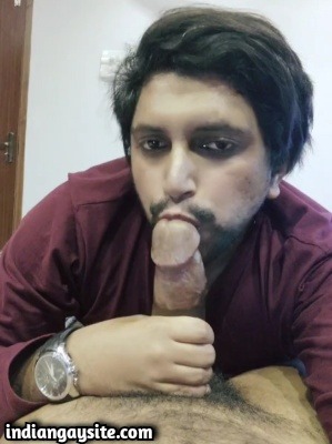 Gay XXX porn of sexy Indian dick sucker