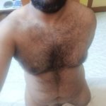 Hairy naked bear shows sexy furry body