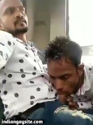 Gay public sex video of hot blowjob in bus