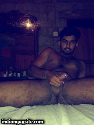 Horny naked twink shows sexy big hard cock