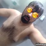 Naked Indian bear teasing hot and hairy wet body