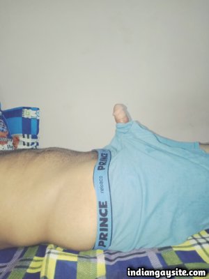 Big Indian cock of sexy hunk in hot undies