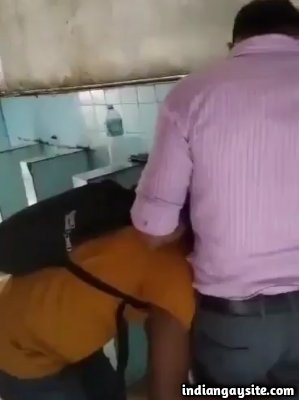 Toilet gay blowjob with a slutty Indian man
