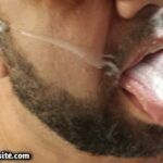 Gay bear daddy sucks and gets facial in blowjob pics