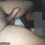 Horny nude man shows off hard uncut cock and ass