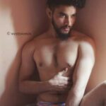 Indian model hunk teasing ass and body in briefs