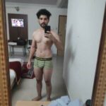 Indian model hunk teasing ass and body in briefs