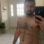 Horny nude chub playing with his cock in nude pics