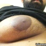 Big moobs guy teasing his hot body and curves in pics