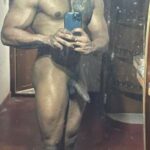 Muscular nudist hunk teasing hot body and hard cock