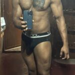 Muscular nudist hunk teasing hot body and hard cock