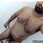 Hairy bear daddy exposing his chubby body in pics