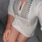 Horny Indian crossy posing in sexy woman's kameez