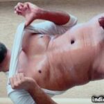 Hunky Indian man teasing big hard cock in nude pics