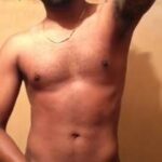 Fit naked man plays with cock and clicks hot pics