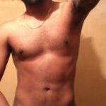 Fit naked man plays with cock and clicks hot pics