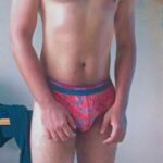 Horny nude boy teasing sexy body in tight undies pics