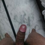 Delhi top man showing off his big hard uncut cock in pics