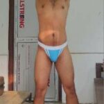 Sexy horny man in jockstrap undies teasing us online